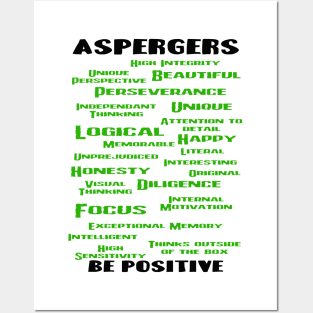 Aspergers Be Positive Posters and Art